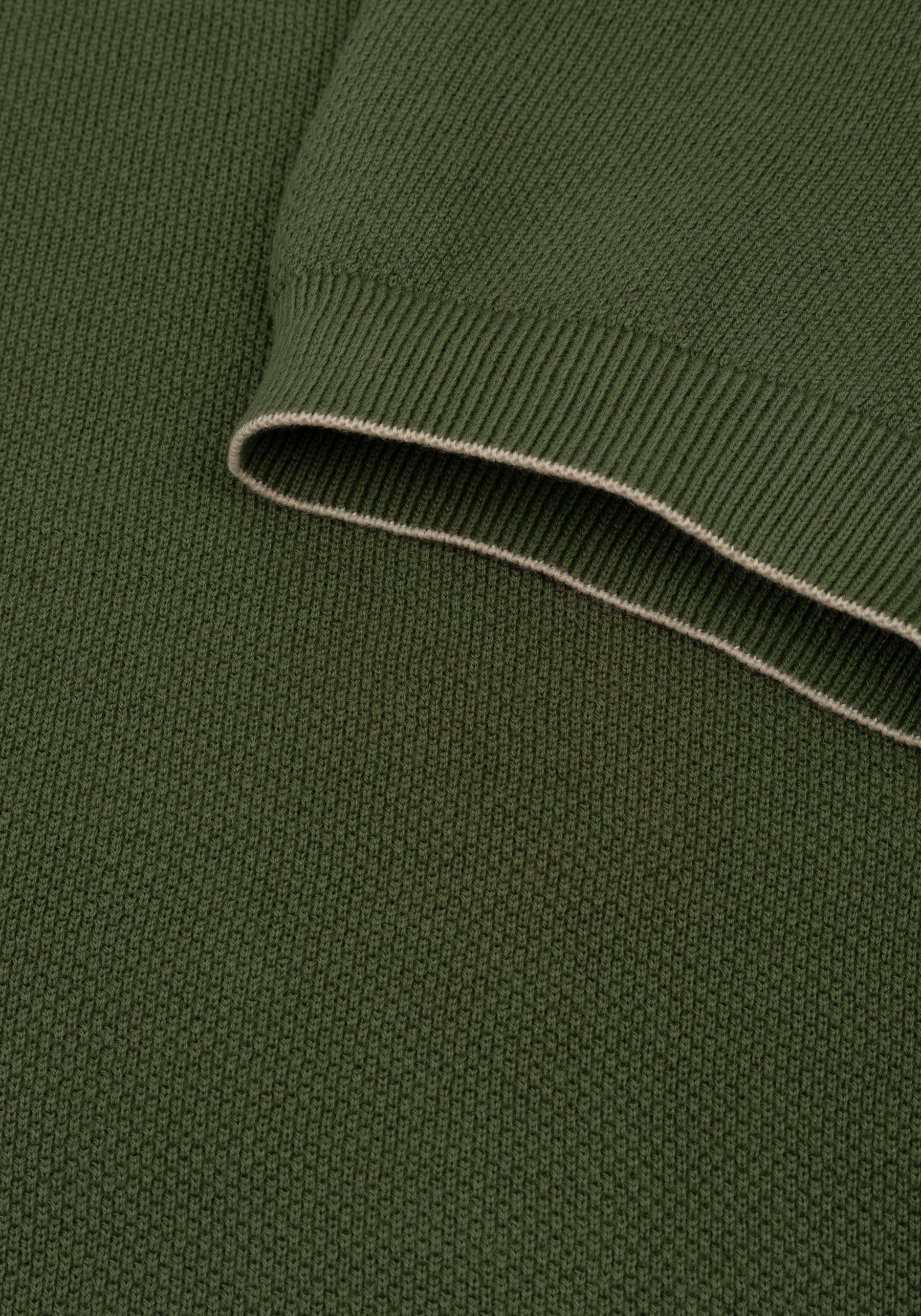 Forest Olive Knitted Polo Shirt