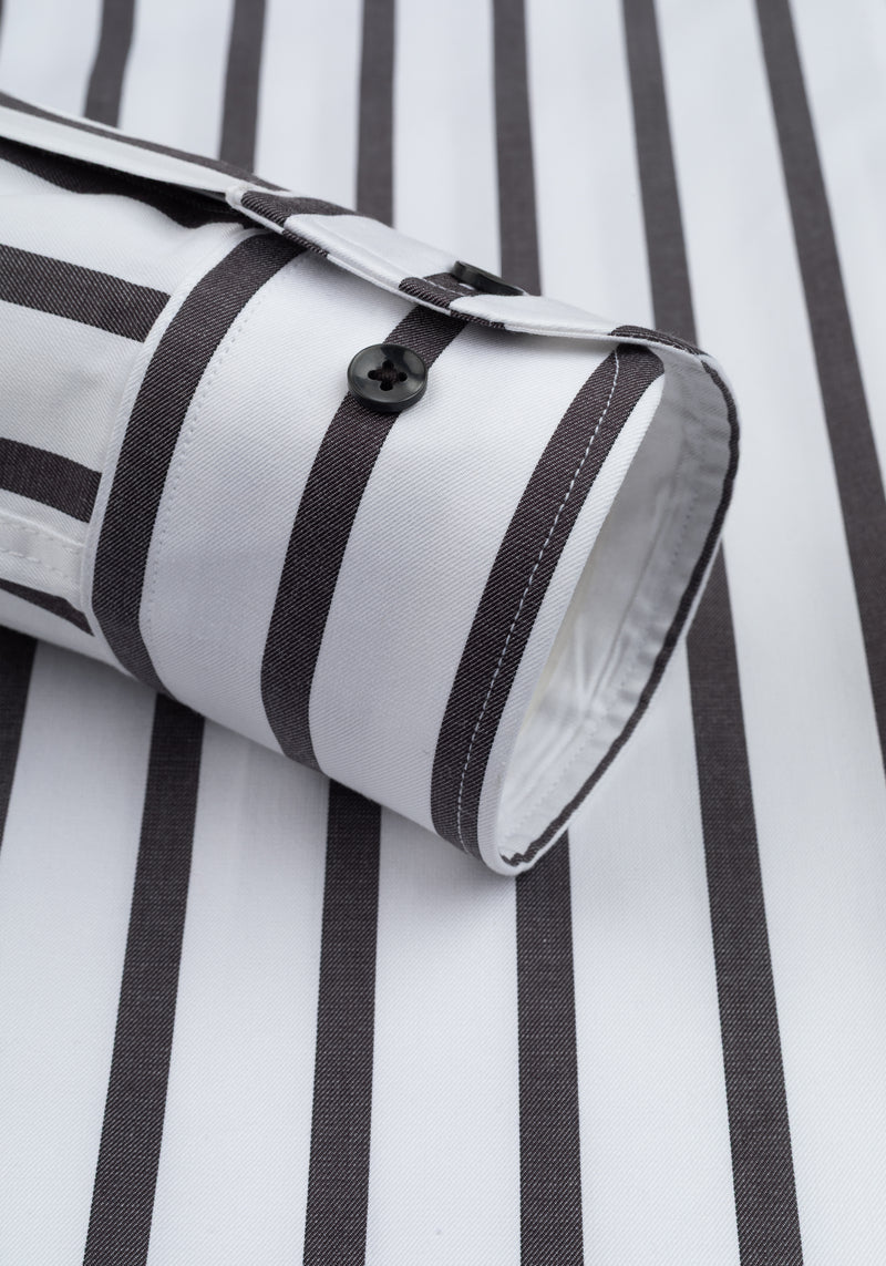 Onyx Black Stripe Signature Twill Shirt