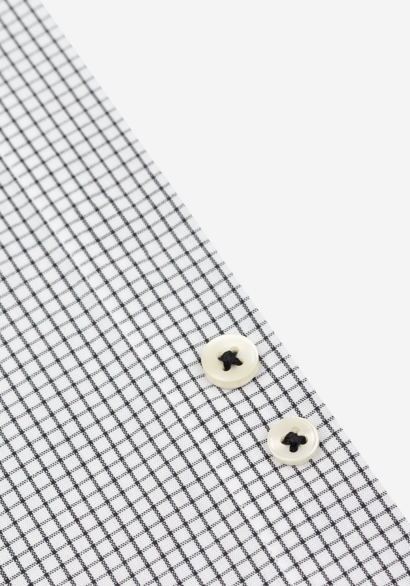 True Black Checked Poplin Shirt