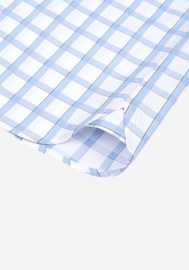 Coastal Blue Checked Signature Twill Shirt