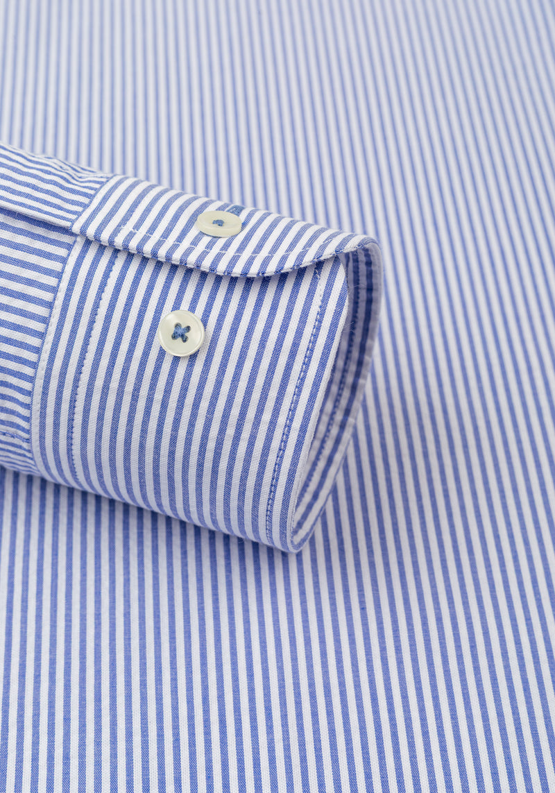 Royal Blue Stripe Seersucker Shirt