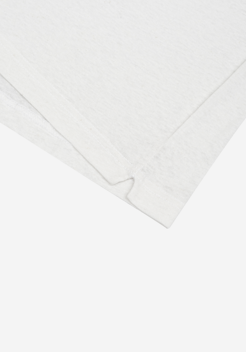 Off-White Linen-Blend V-Polo
