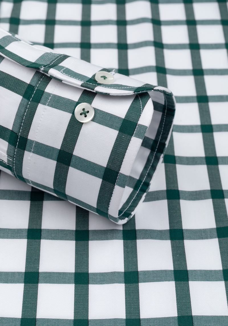 Emerald Green Checked Signature Twill Shirt