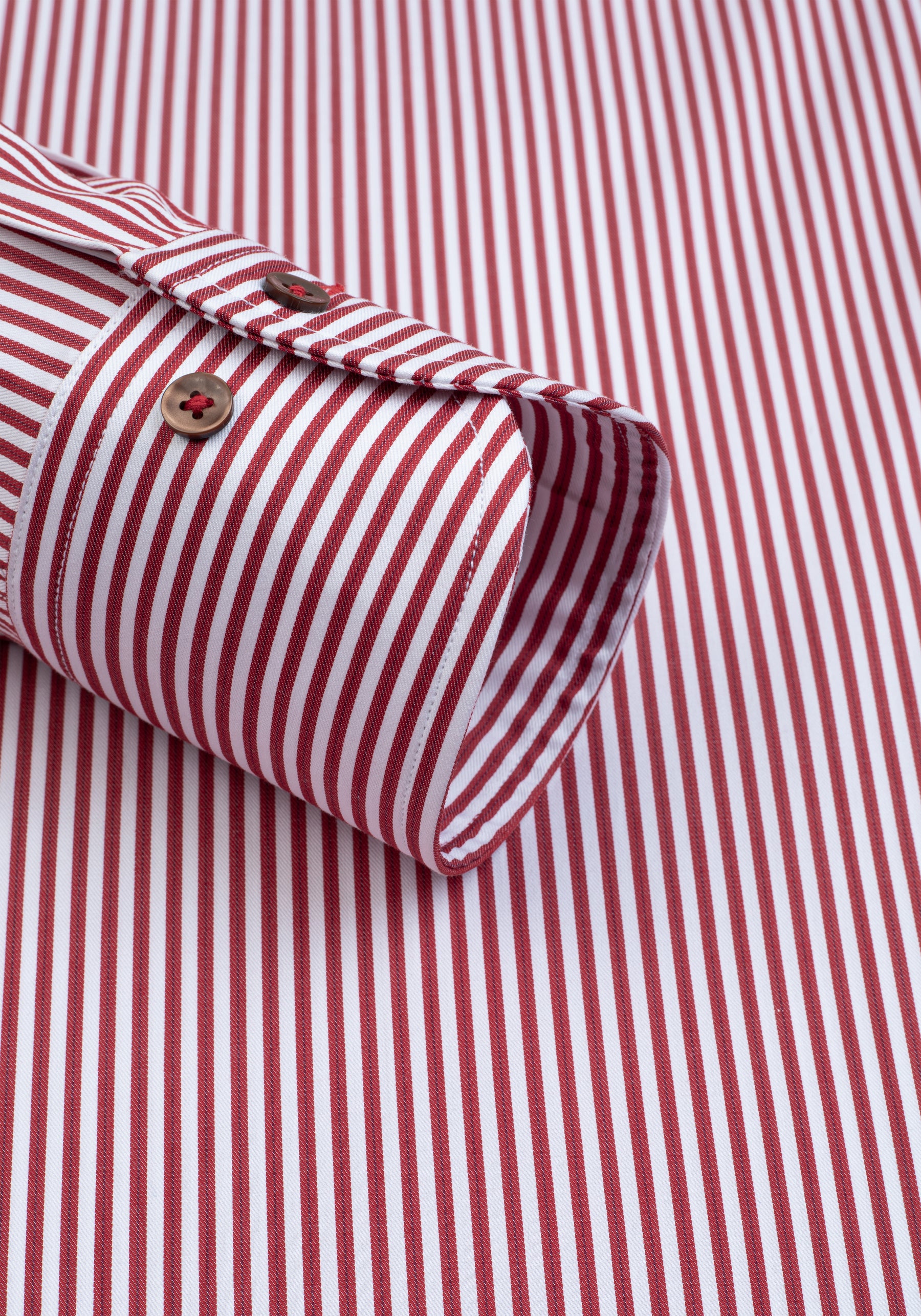 Striking Red Stripe Twill Shirt