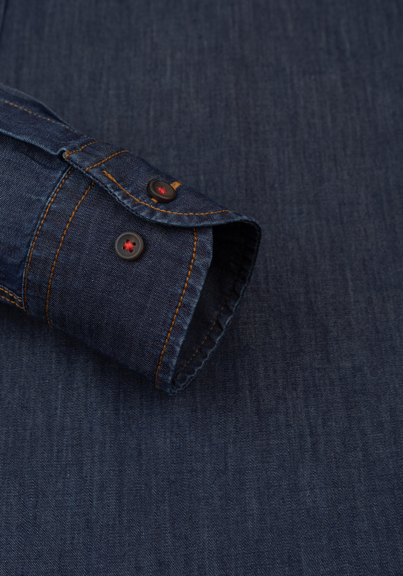 Crown Blue Washed Denim Shirt