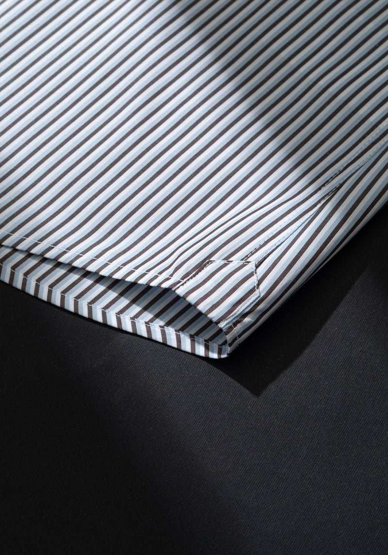 Truffle Brown Stripe Oxford Shirt