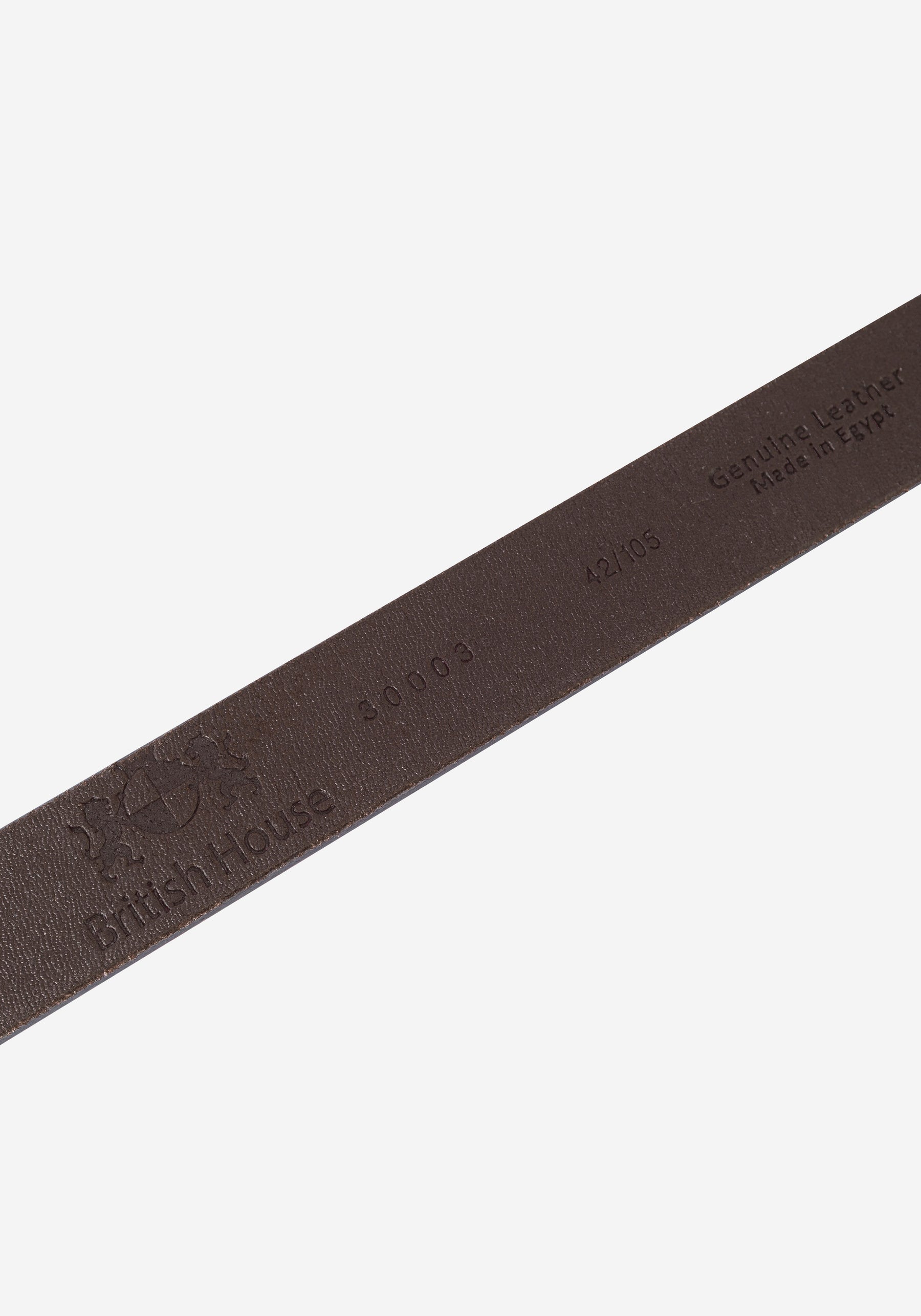 Coffee Brown Dotted Leather Belt