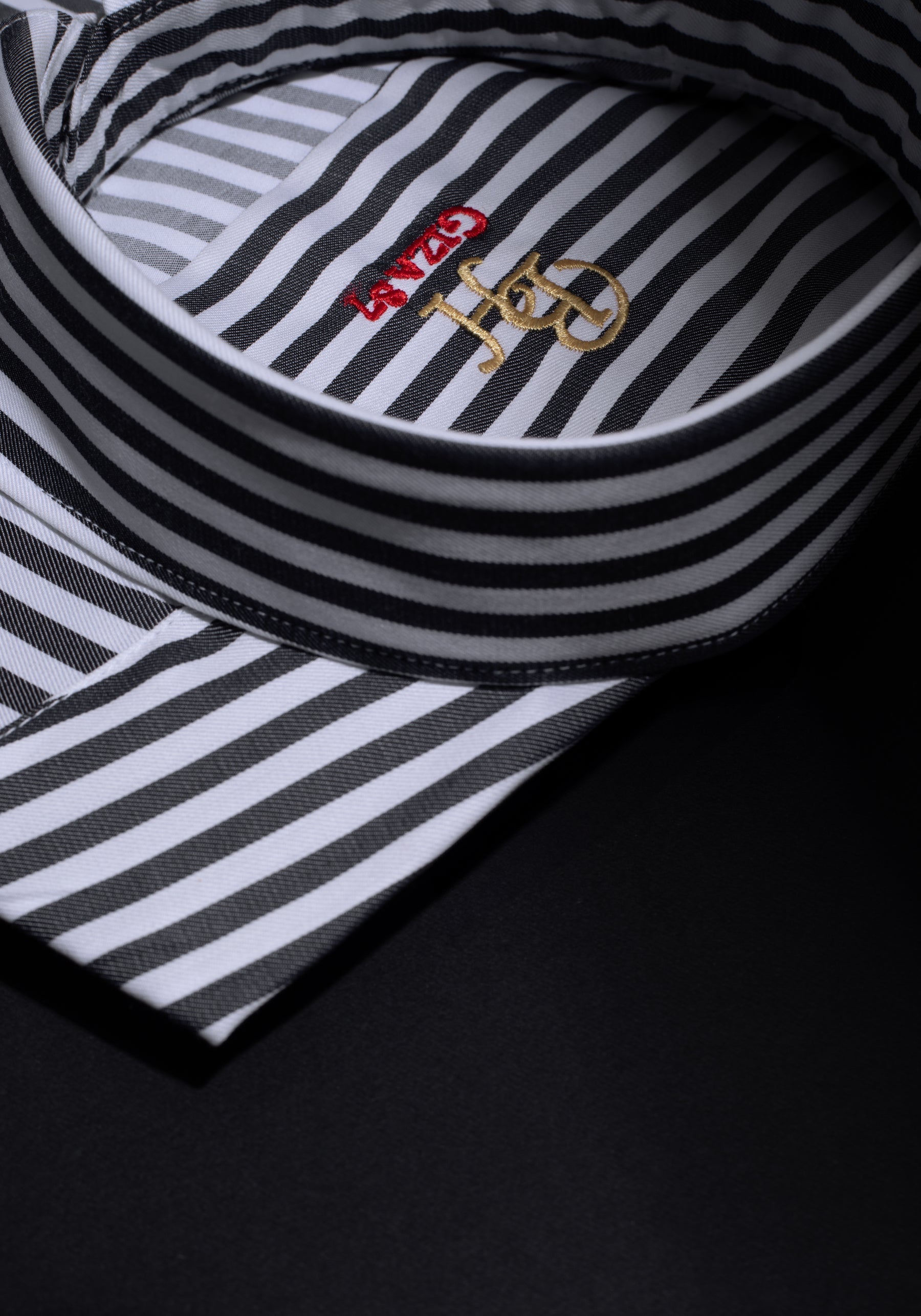 Giza 87 Cotton Astral Black Stripe Signature Twill Shirt