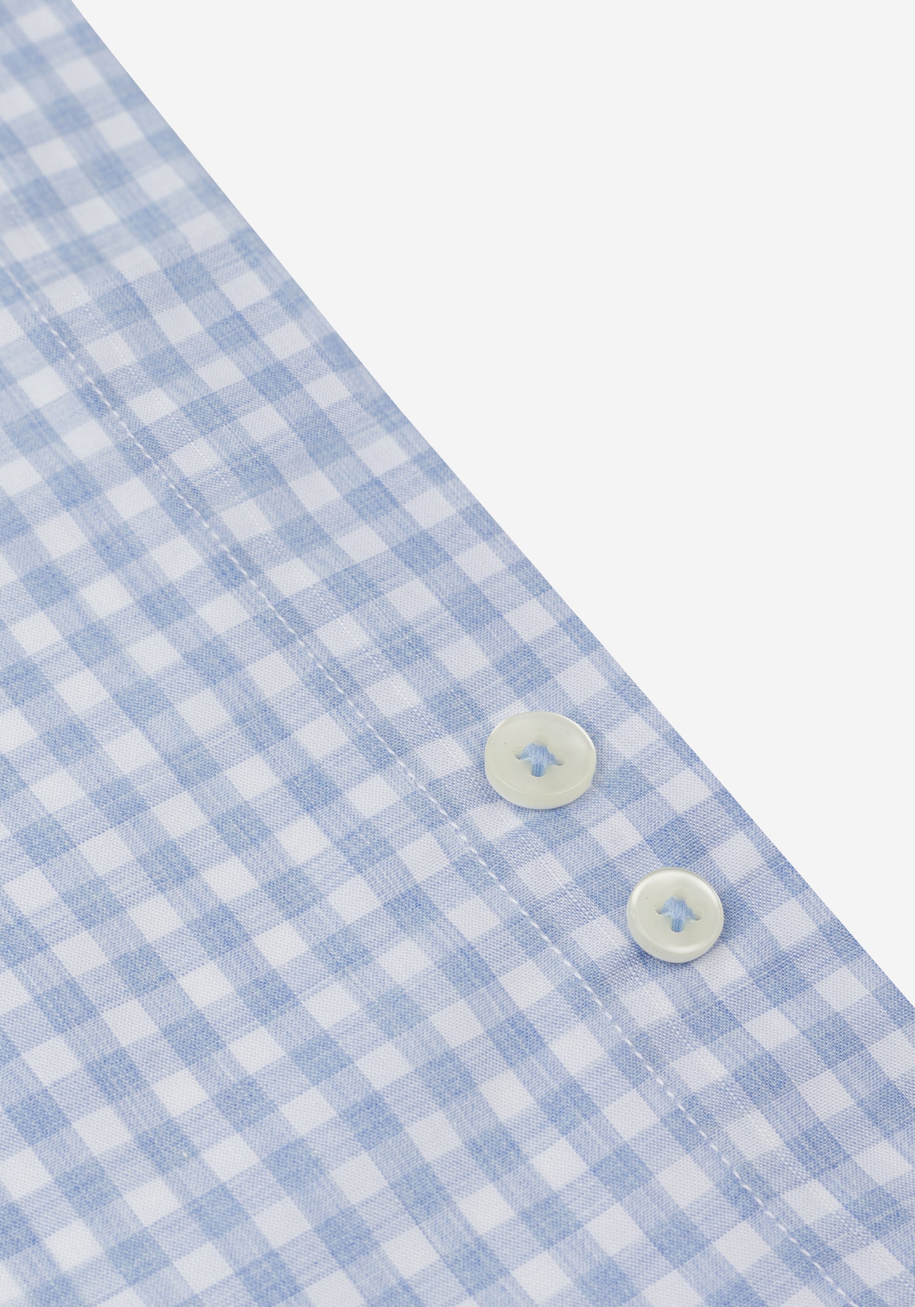 Periwinkle Blue Checked Poplin Shirt