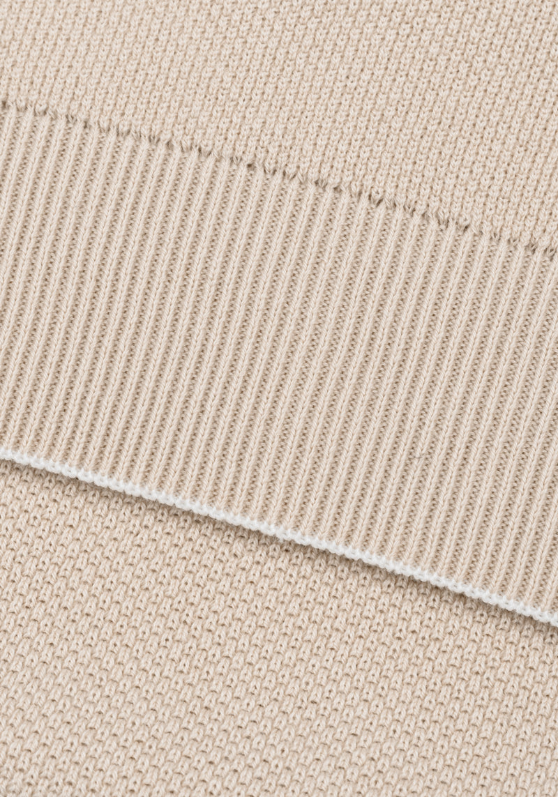 Muse Beige Knitted Polo Shirt