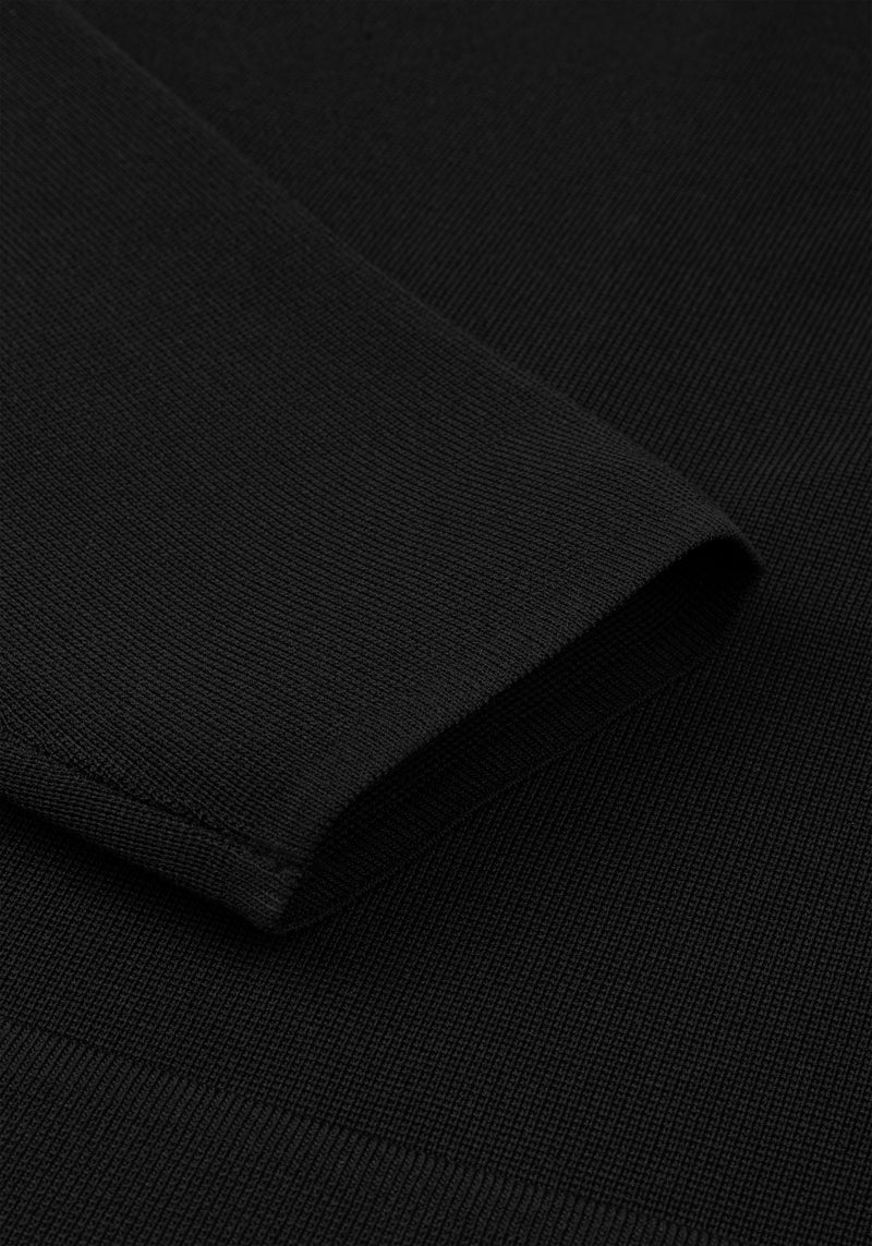 Ember Black Double-Breasted Polyamide Jardigan