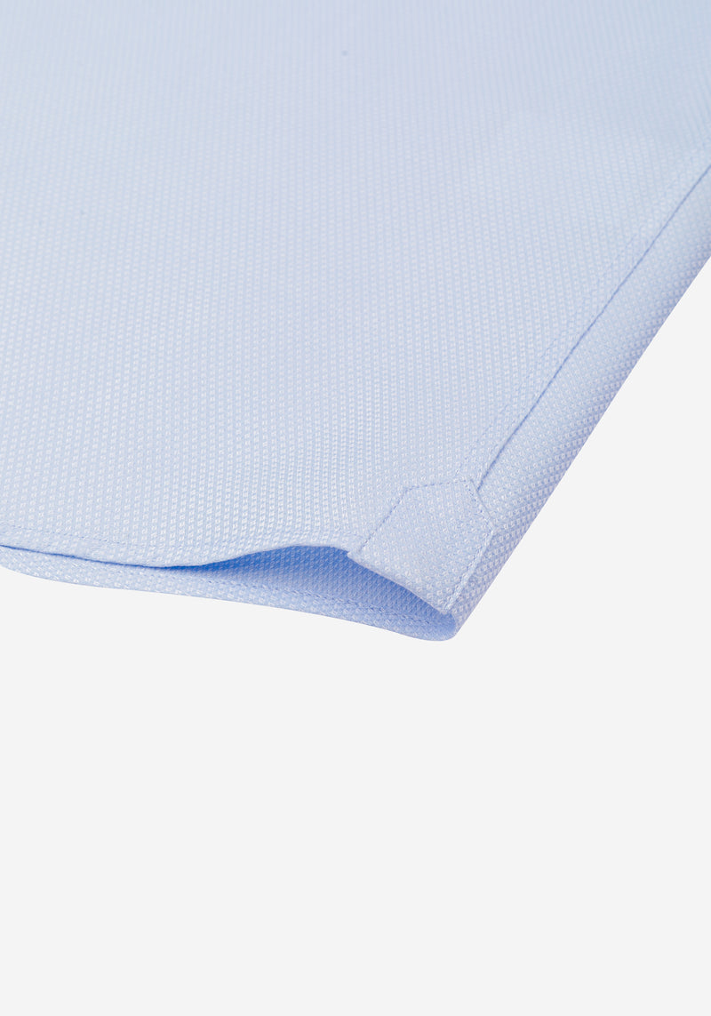 Powder Blue Basket Weave Shirt