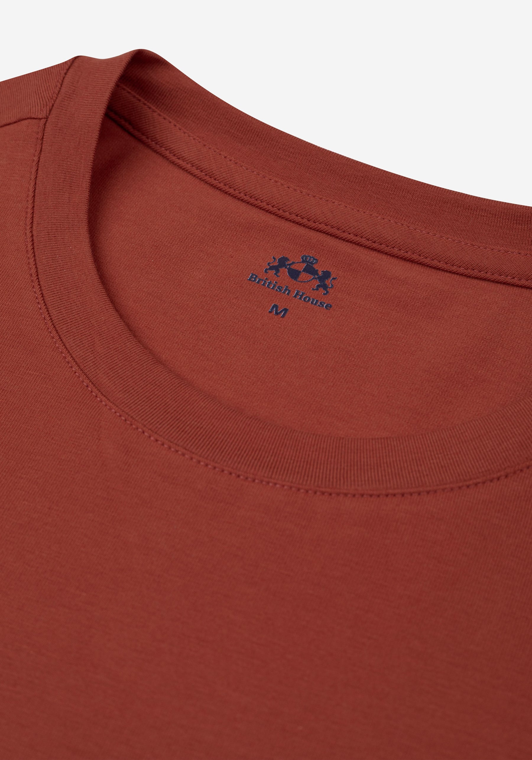 Sienna Orange Cotton Undershirt - Long Sleeve