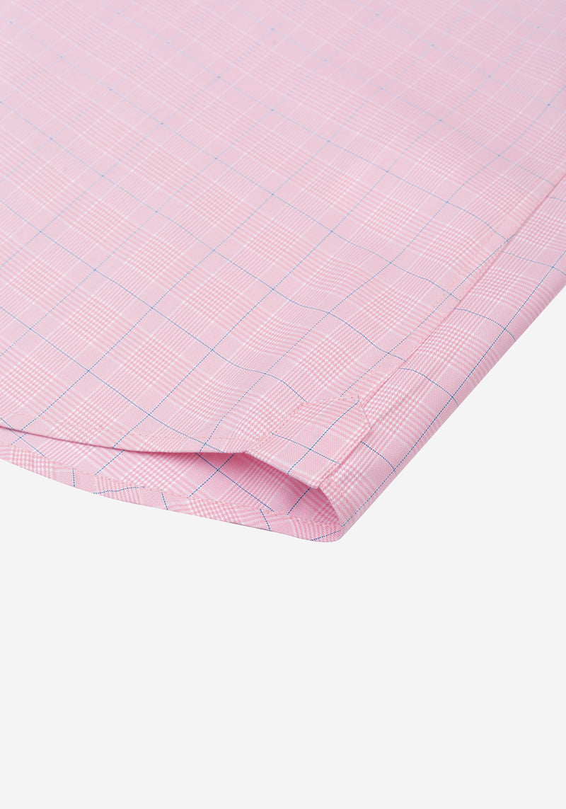 Cherry Pink Checked Signature Twill Shirt