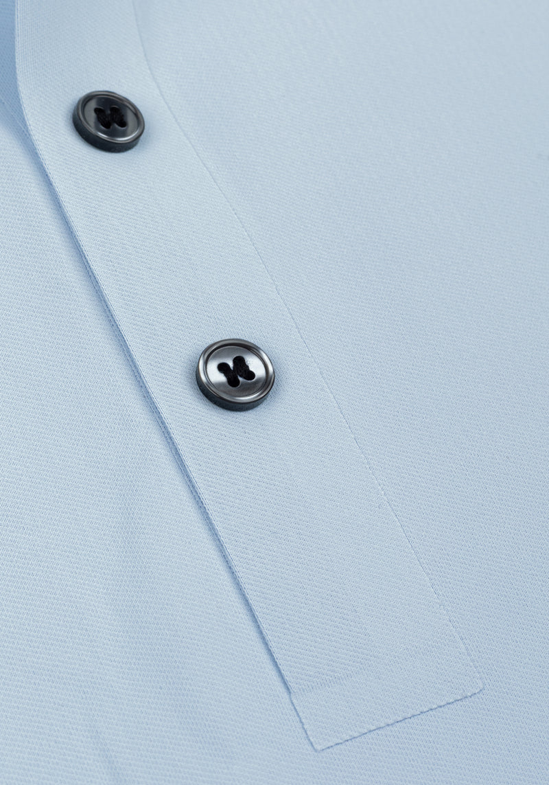 Glacier Blue Aero-Hybrid Polo Shirt