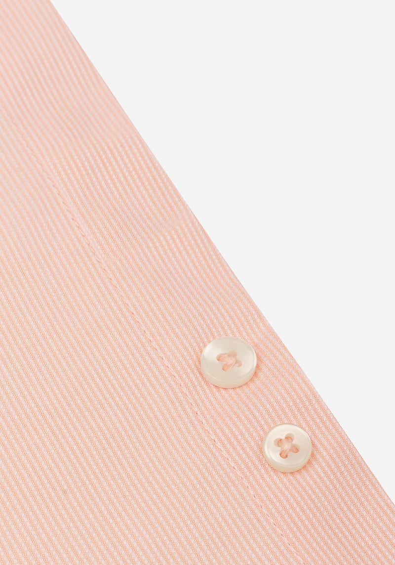Peach Orange Stripe Piqué Shirt