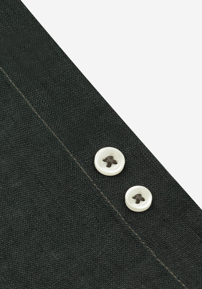 Dull Olive Belgian Linen Shirt
