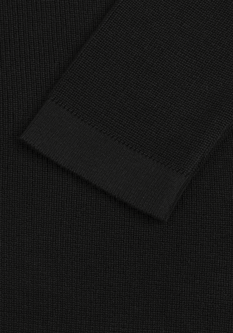 Pitch Black Heavy Knitted Cardigan
