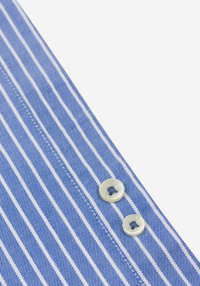 Lago Blue Stripe Oxford Shirt
