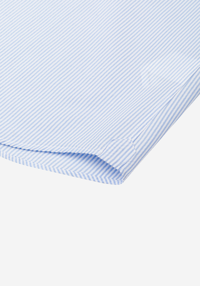 Sky Blue Stripe Seersucker Shirt