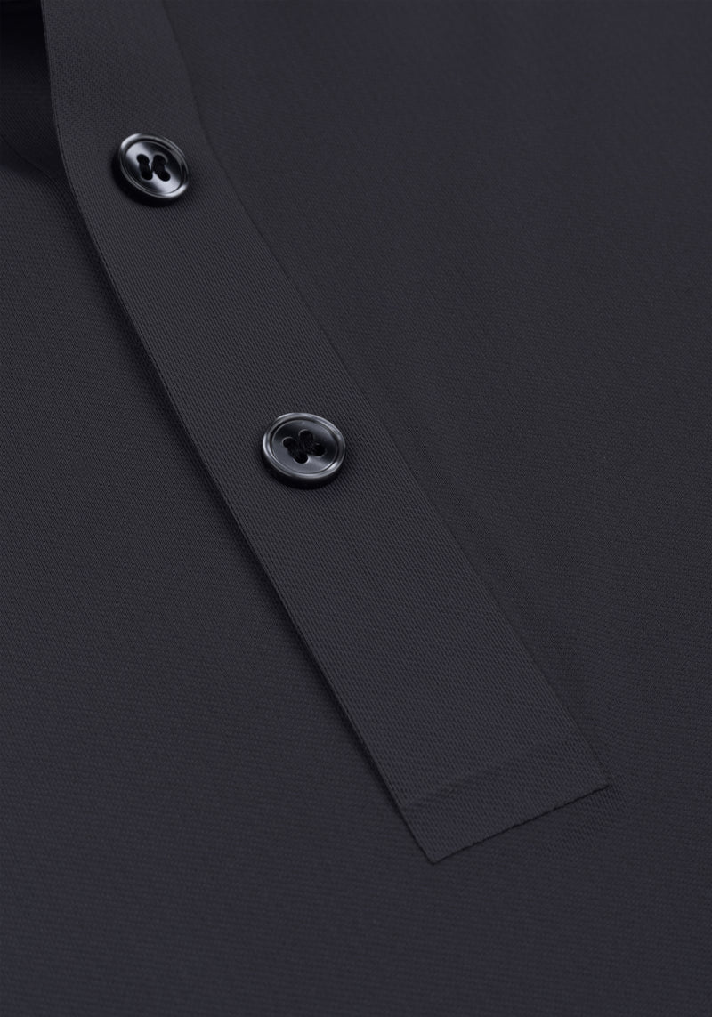 Metallic Grey Aero-Hybrid Polo Shirt