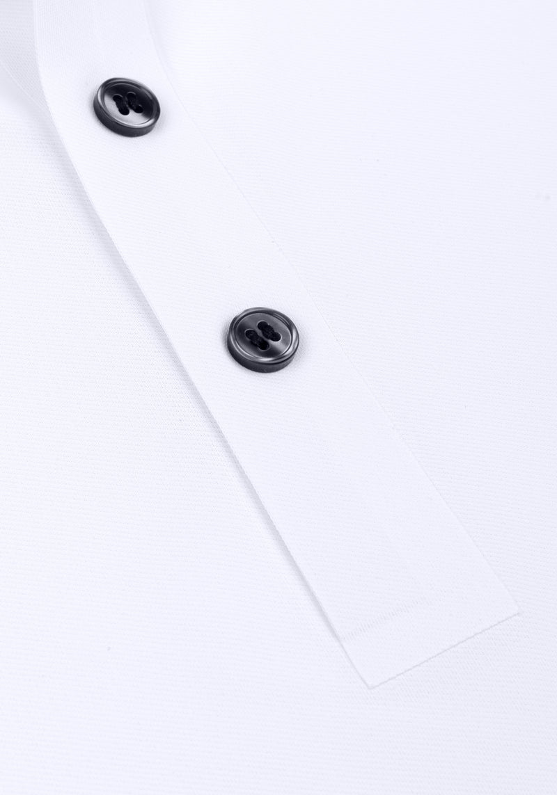 Pure White Aero-Hybrid Polo Shirt