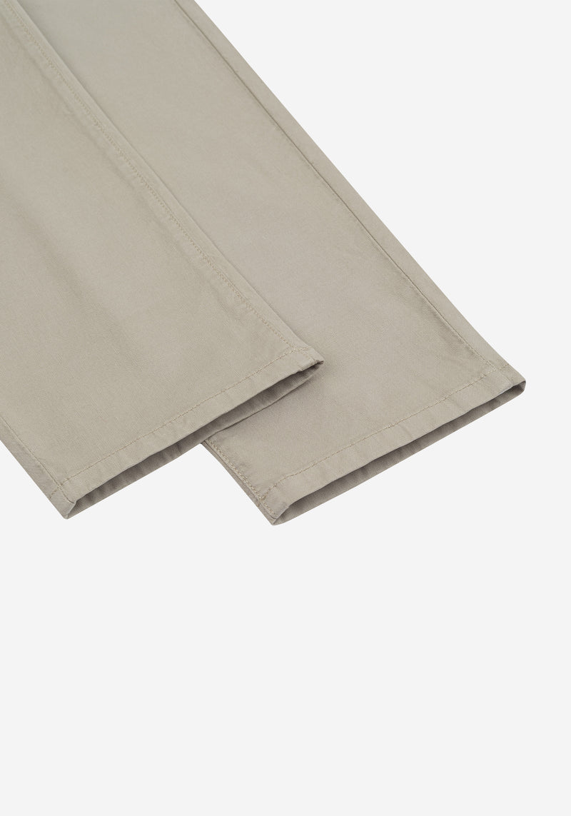 Dry Olive Piqué Cotton Tencel Gabardine
