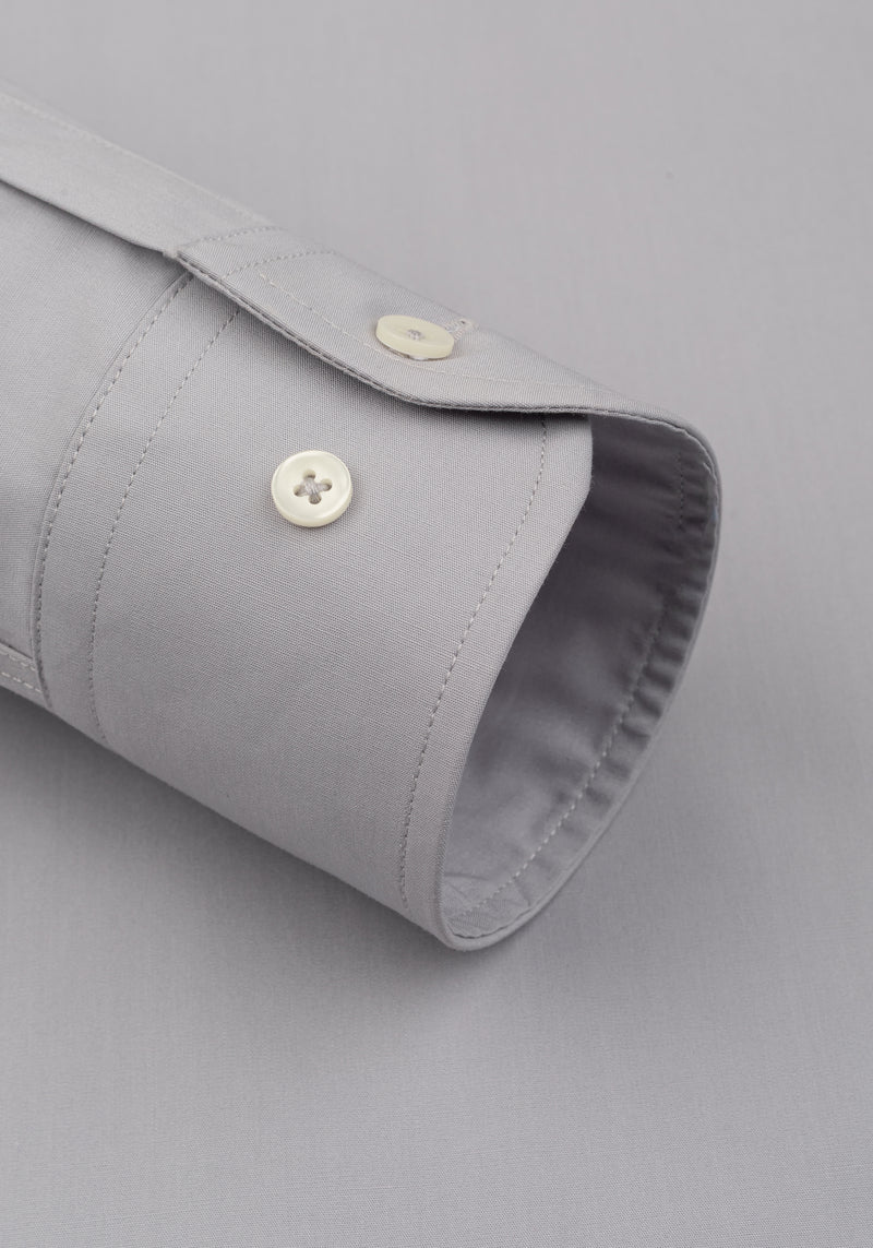 Ash Grey Poplin Shirt