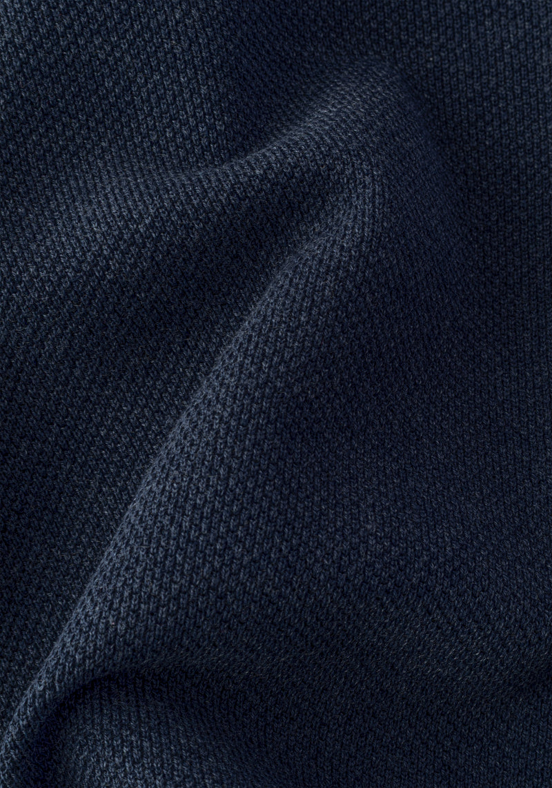 Mineral Navy Knitted Polo Shirt