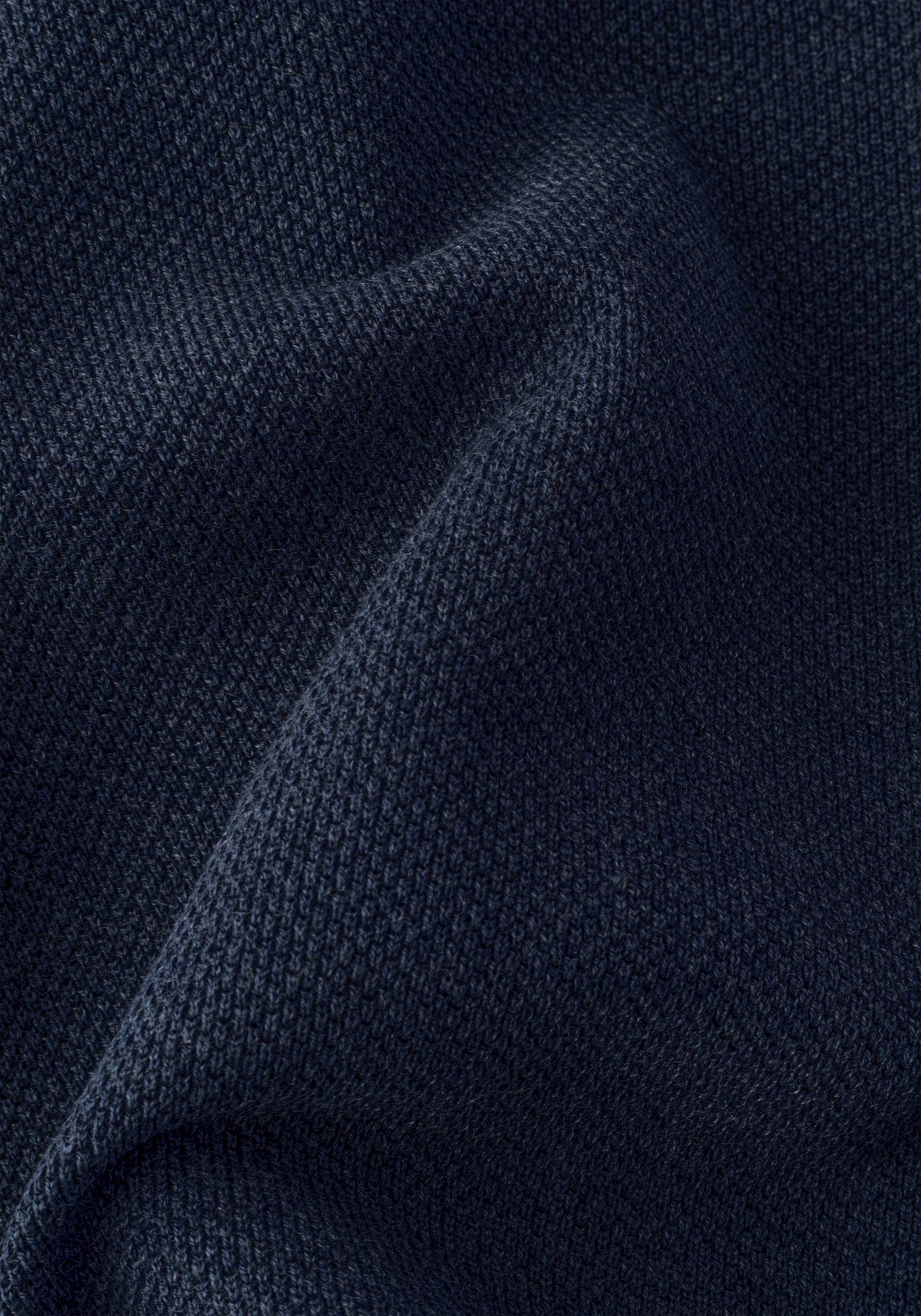 Mineral Navy Knitted Polo Shirt