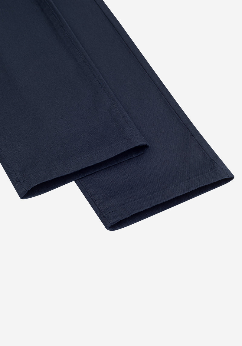 Shadow Navy Cotton Tencel Gabardine