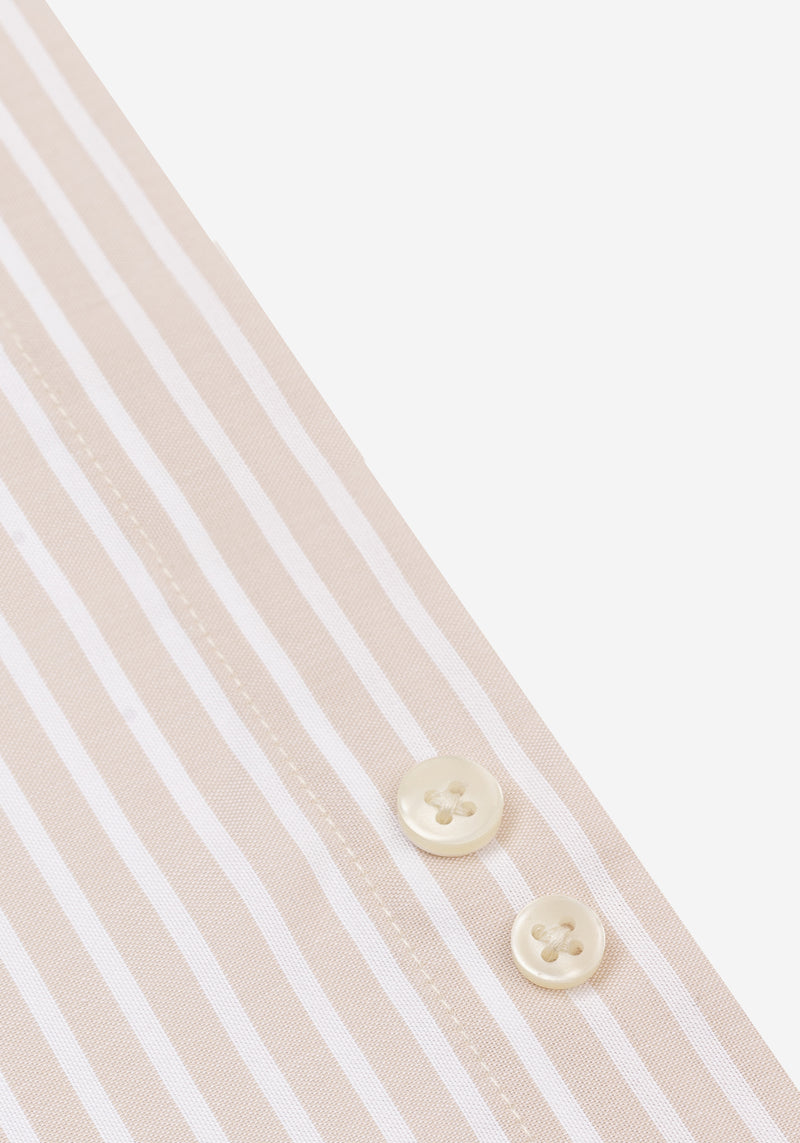 Mist Beige Stripe Signature Twill Shirt