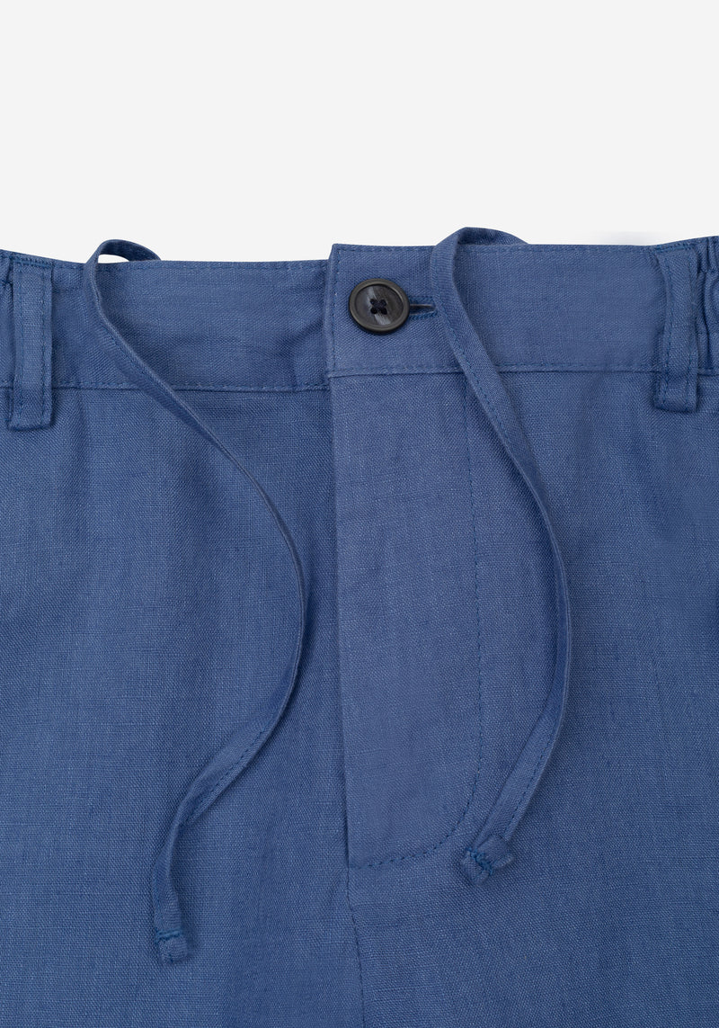 Coastal Blue Soléa Pure Linen Pants
