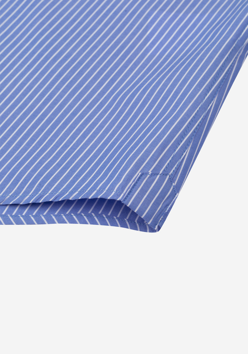Azure Blue Stripe Poplin Shirt