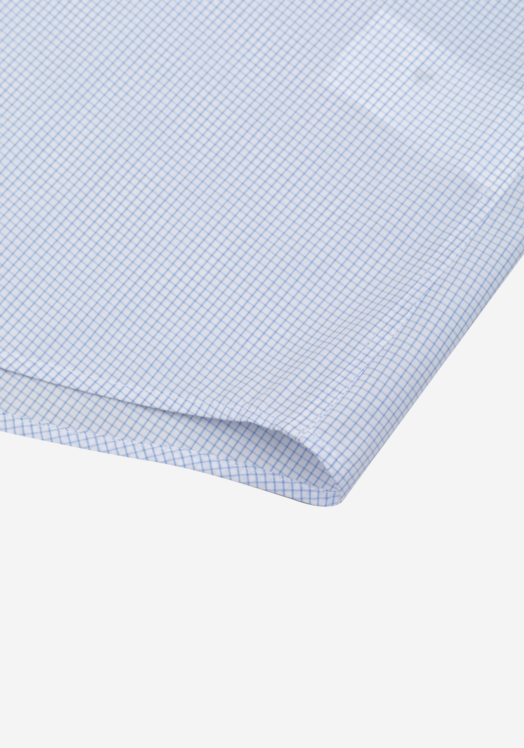 Light Blue Checked Poplin Shirt