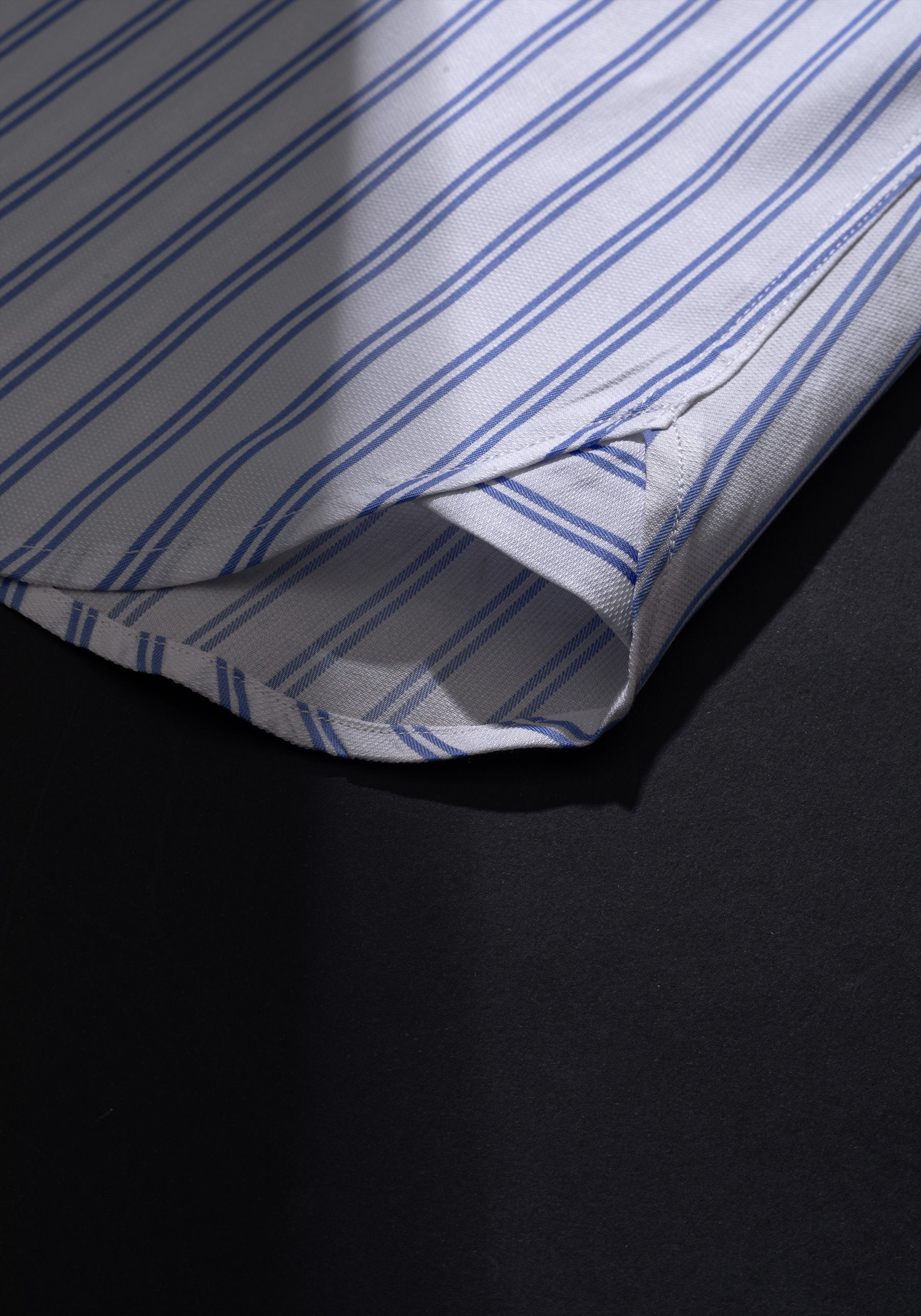 Nile Blue Stripe Basket Weave Shirt