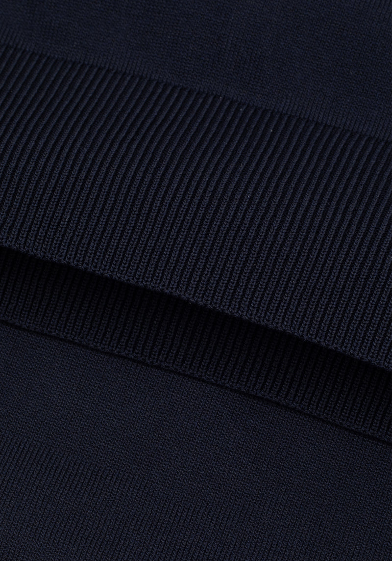 Shadow Navy Polyamide Knitted Polo Shirt