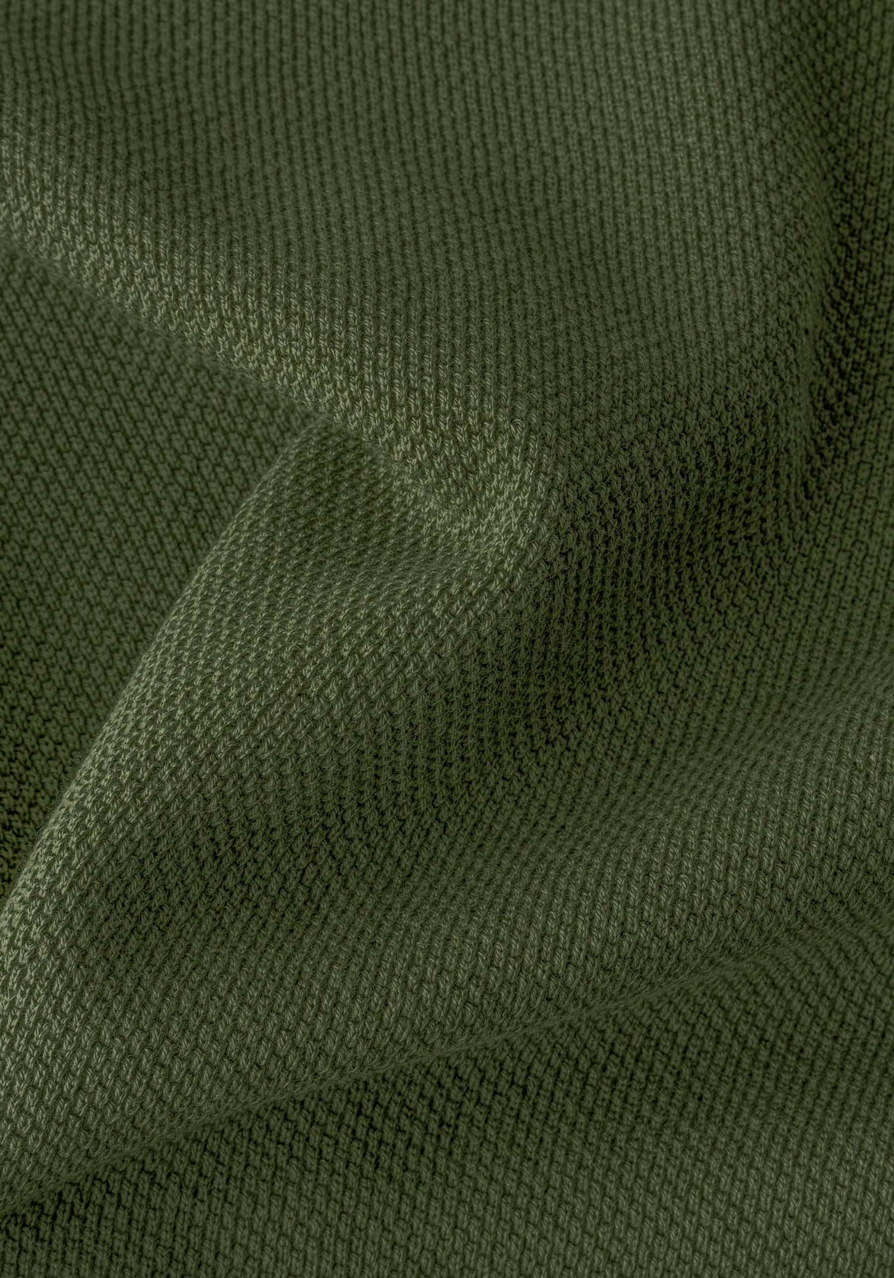 Forest Olive Knitted Polo Shirt
