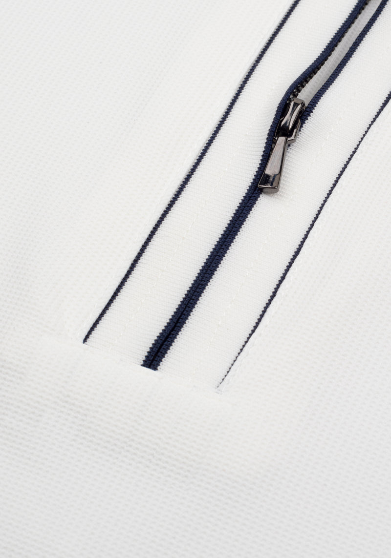 Halo White Aero-Hybrid Polo Shirt