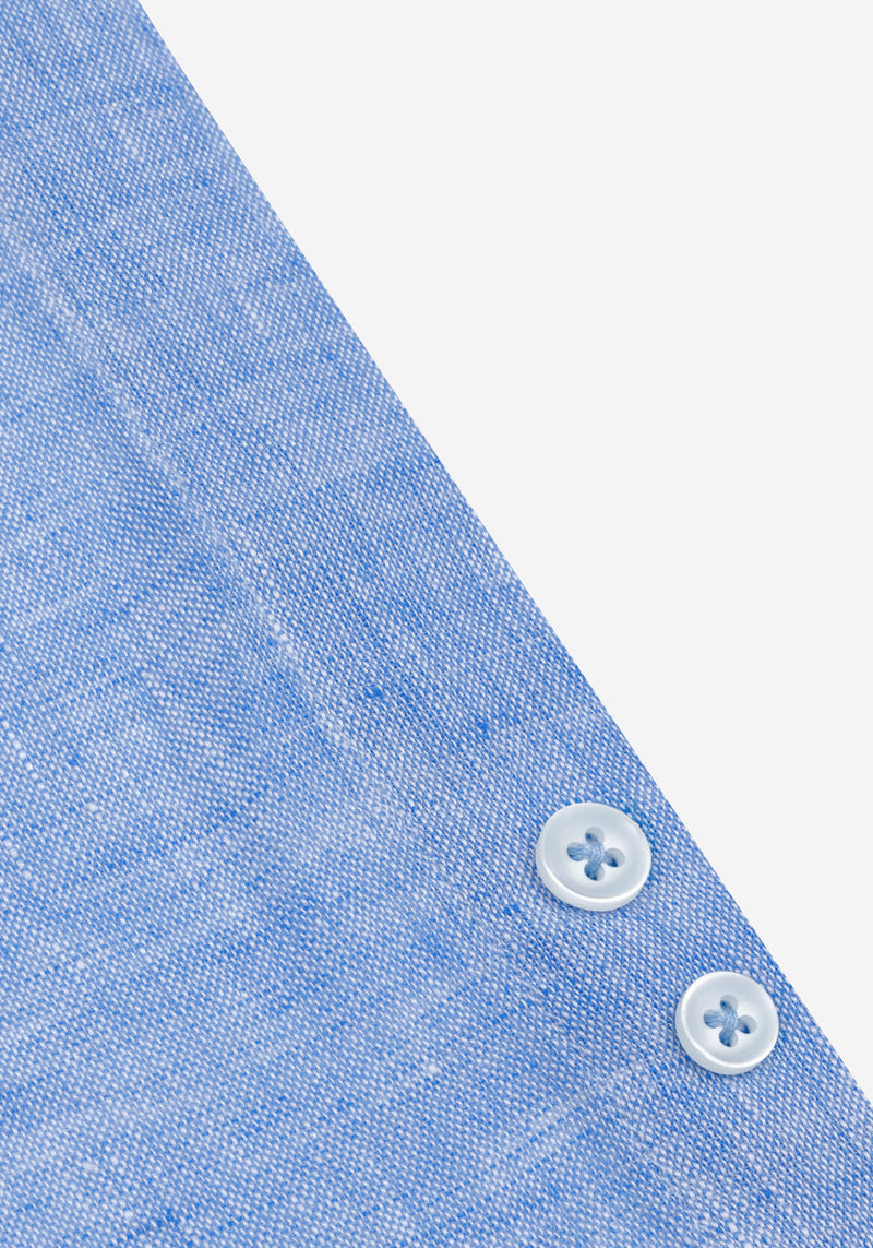 Sea Blue Belgian Linen Shirt