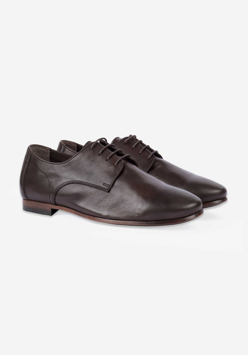 Mocha Brown Calf-Skin Leather Lace-up