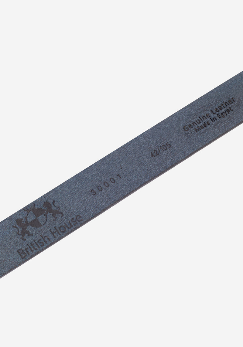 Slate Blue Leather Belt