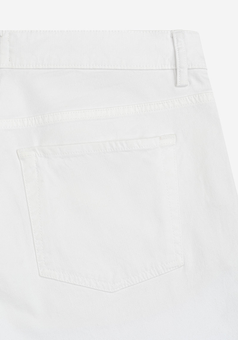 Marble White Cotton Tencel Gabardine