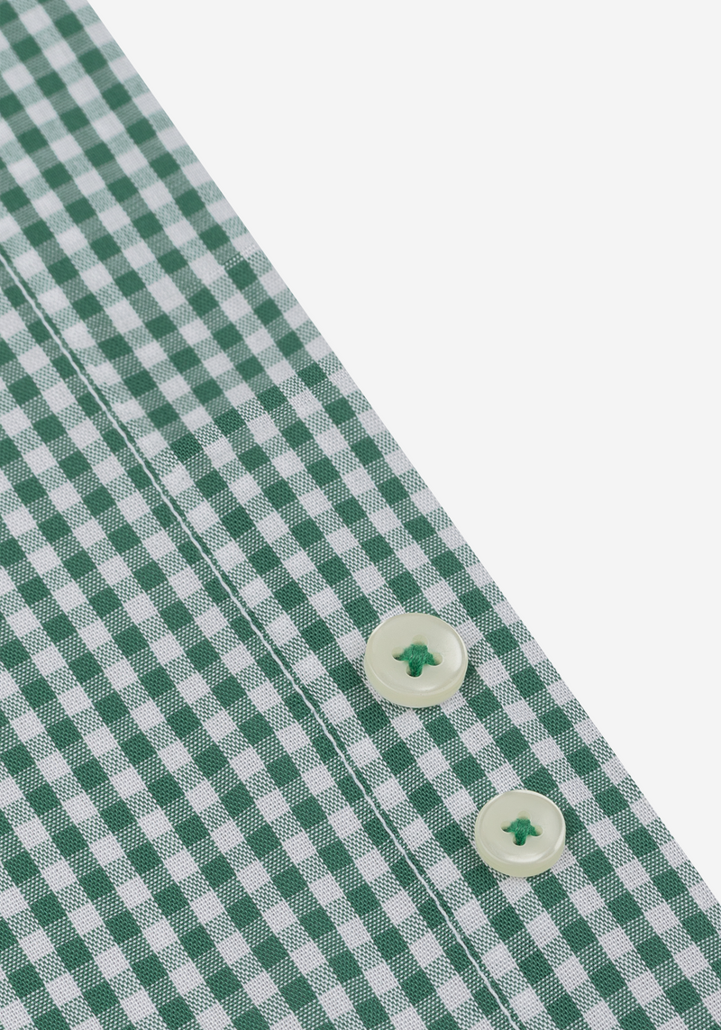 Jade Green Checked Poplin Shirt