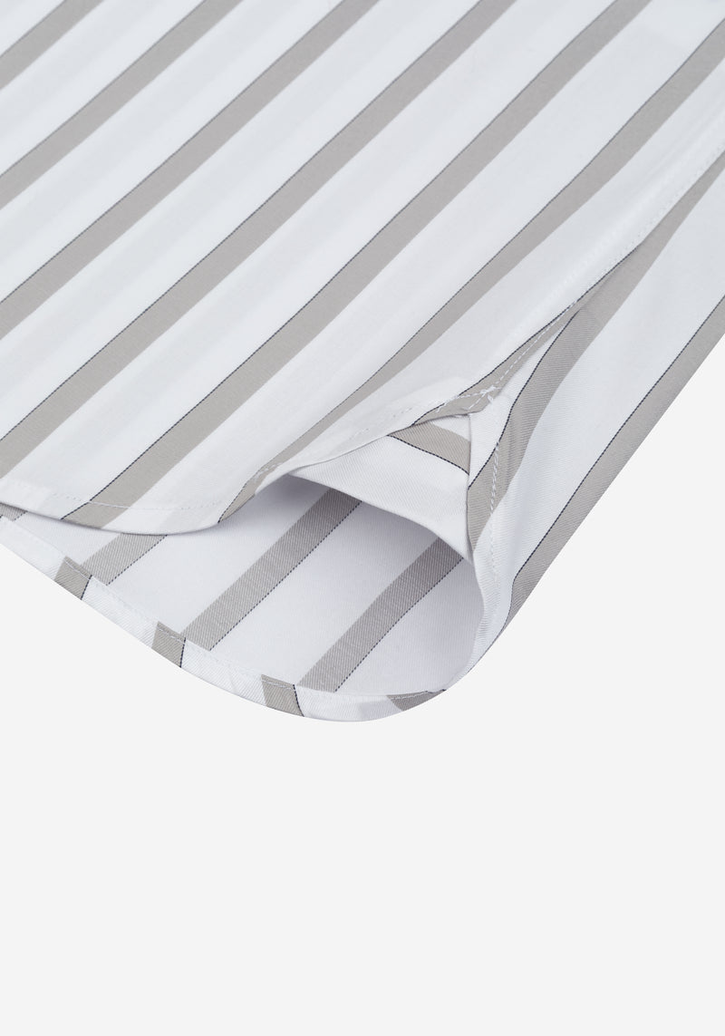 Lunar Grey Stripe Signature Twill Shirt