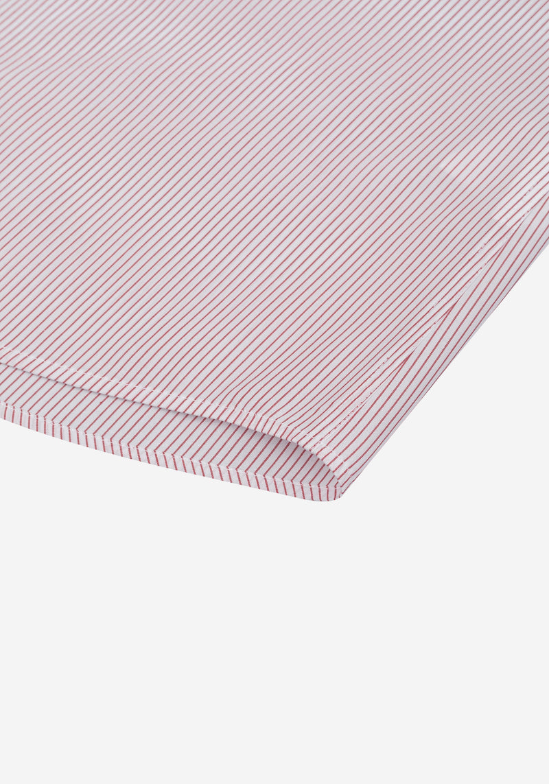Crimson Red Stripe Poplin Shirt