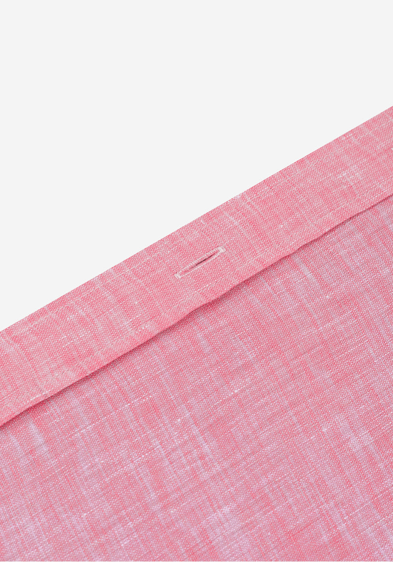 Coral Pink Belgian Linen Shirt