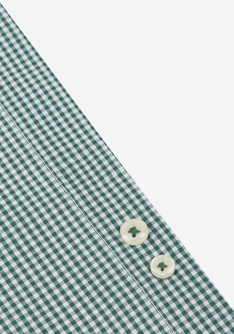 Fir Green Checked Poplin Shirt