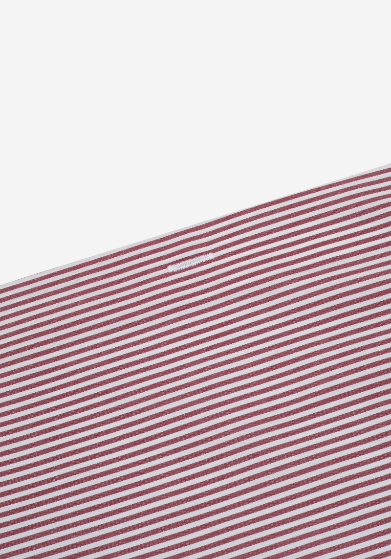 Claret Red Stripe Poplin Shirt