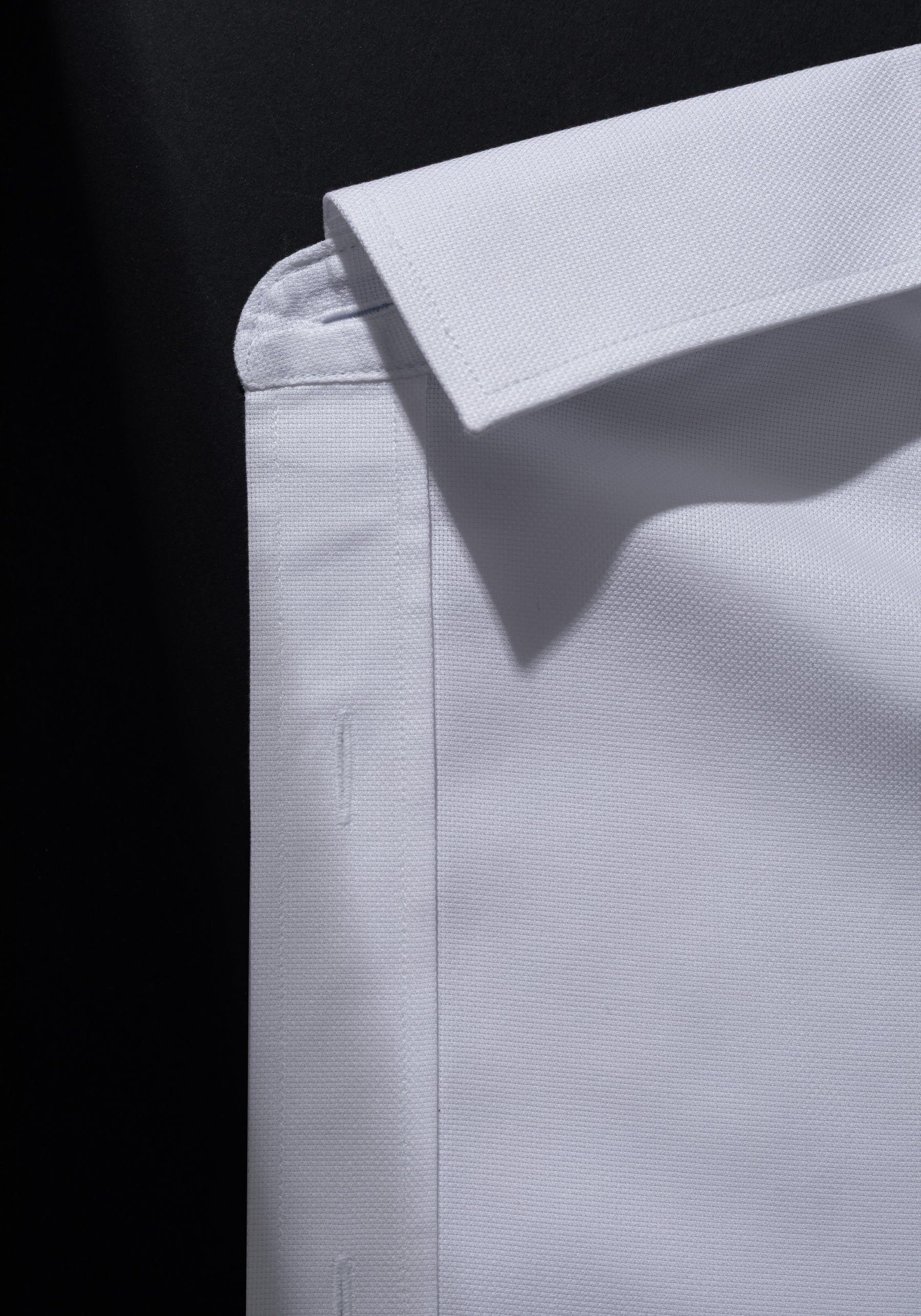 Pearl White Basket Weave Shirt